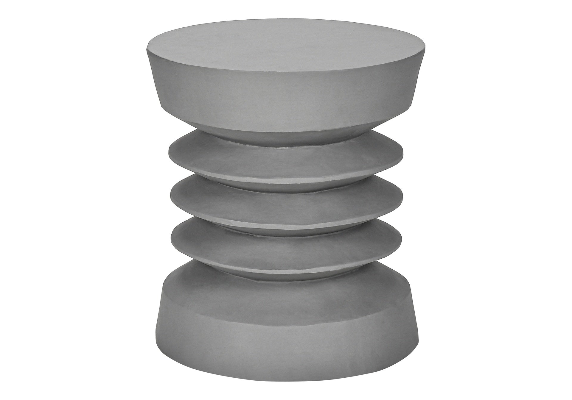 Accent Table, 25"h, Indoor Or Outdoor, Side Table, End, Bedroom, Living Room, Nightstand, Round, Grey, Contemporary, Modern