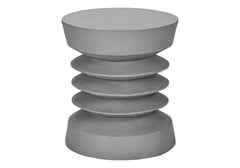 Accent Table, 25"h, Indoor Or Outdoor, Side Table, End, Bedroom, Living Room, Nightstand, Round, Grey, Contemporary, Modern