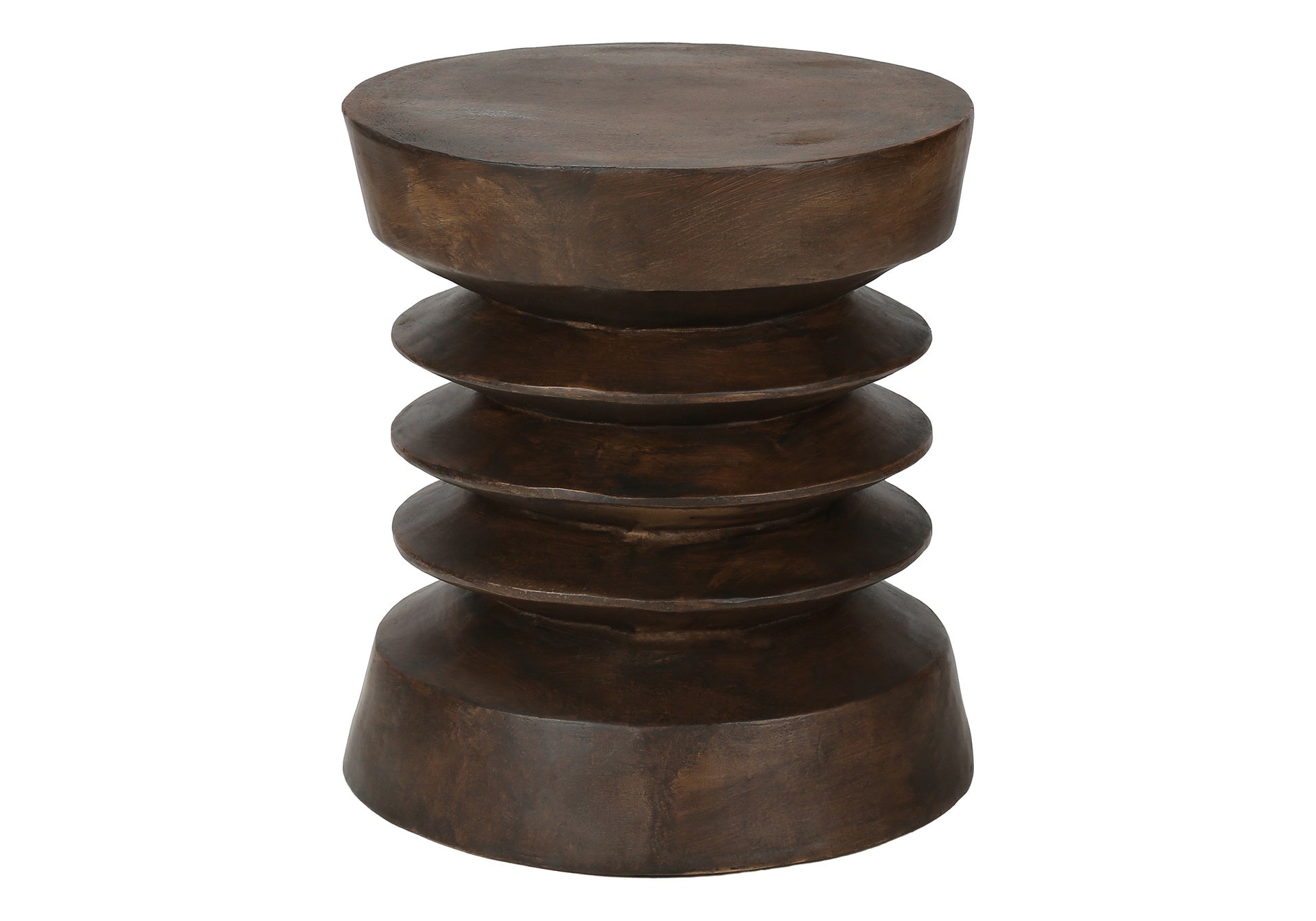 Accent Table, 25"h, Indoor Or Outdoor, Side Table, End, Bedroom, Living Room, Nightstand, Round, Walnut, Contemporary, Modern
