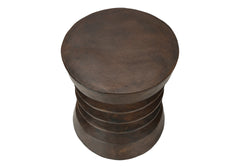 Accent Table, 25"h, Indoor Or Outdoor, Side Table, End, Bedroom, Living Room, Nightstand, Round, Walnut, Contemporary, Modern