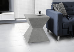 Accent Table, 25"h, Indoor Or Outdoor, Side Table, End, Nightstand, Bedroom, Living Room, Grey, Contemporary, Modern