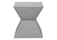 Accent Table, 25"h, Indoor Or Outdoor, Side Table, End, Nightstand, Bedroom, Living Room, Grey, Contemporary, Modern