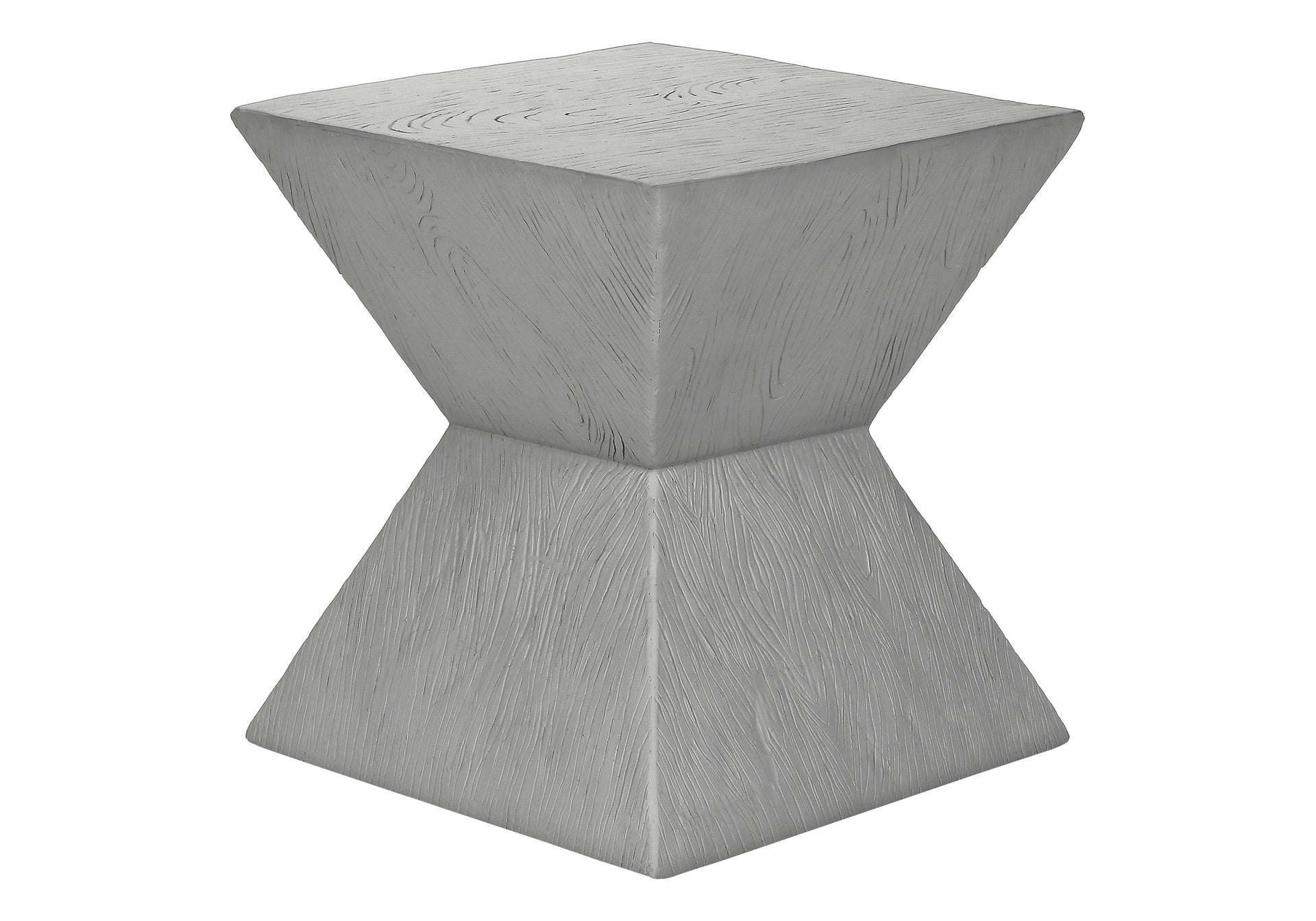 Accent Table, 25"h, Indoor Or Outdoor, Side Table, End, Nightstand, Bedroom, Living Room, Grey, Contemporary, Modern