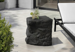 Accent Table, 25"h, Indoor Or Outdoor, Side Table, Nightstand, End, Bedroom, Living Room, Black, Contemporary, Modern