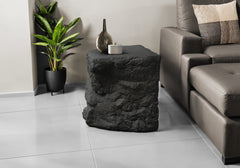 Accent Table, 25"h, Indoor Or Outdoor, Side Table, Nightstand, End, Bedroom, Living Room, Black, Contemporary, Modern