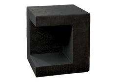 Accent Table, 25"h, Indoor Or Outdoor, Side Table, Nightstand, End, Square, Bedroom, Living Room, Black, Contemporary, Modern