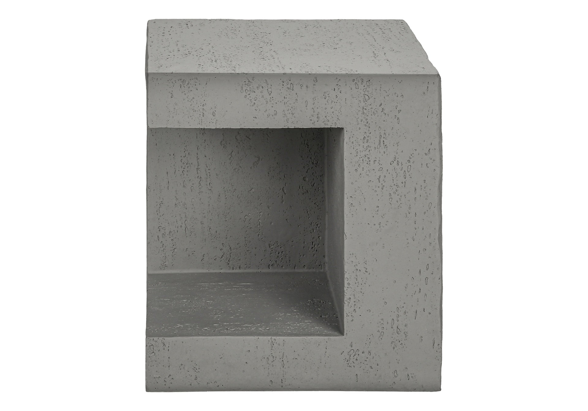 Accent Table, 25"h, Indoor Or Outdoor, Side Table, Nightstand, End, Square, Bedroom, Living Room, Grey, Contemporary, Modern