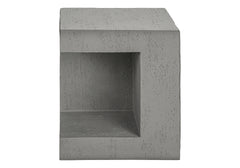 Accent Table, 25"h, Indoor Or Outdoor, Side Table, Nightstand, End, Square, Bedroom, Living Room, Grey, Contemporary, Modern
