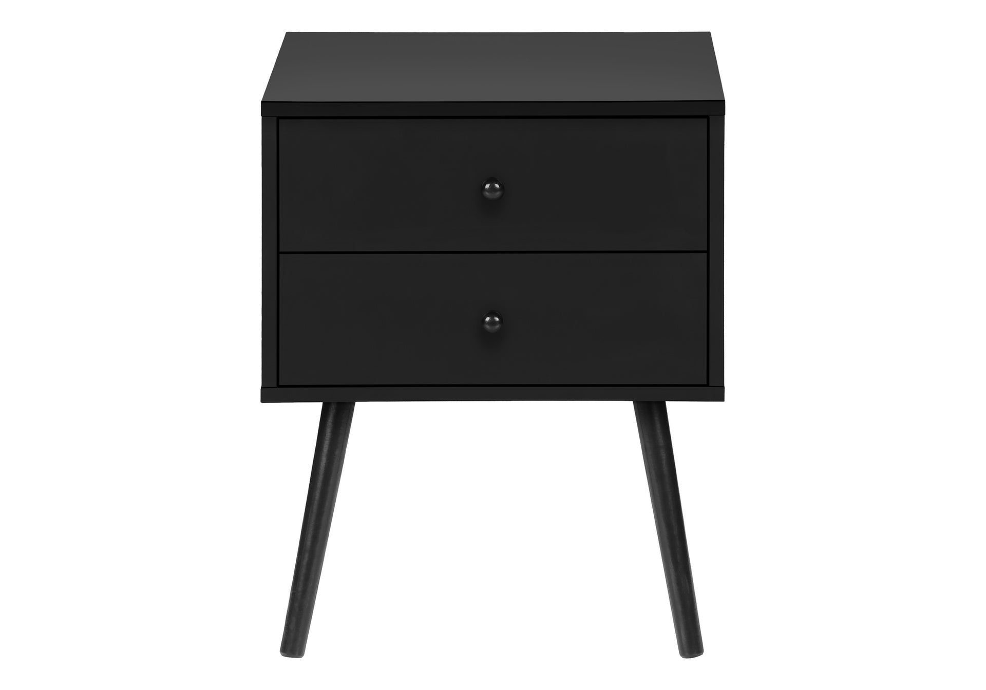 Accent Table, Bedroom, End, Living Room, Nightstand, Side Table, Storage Drawer, Black Laminate, Modern, Contemporary