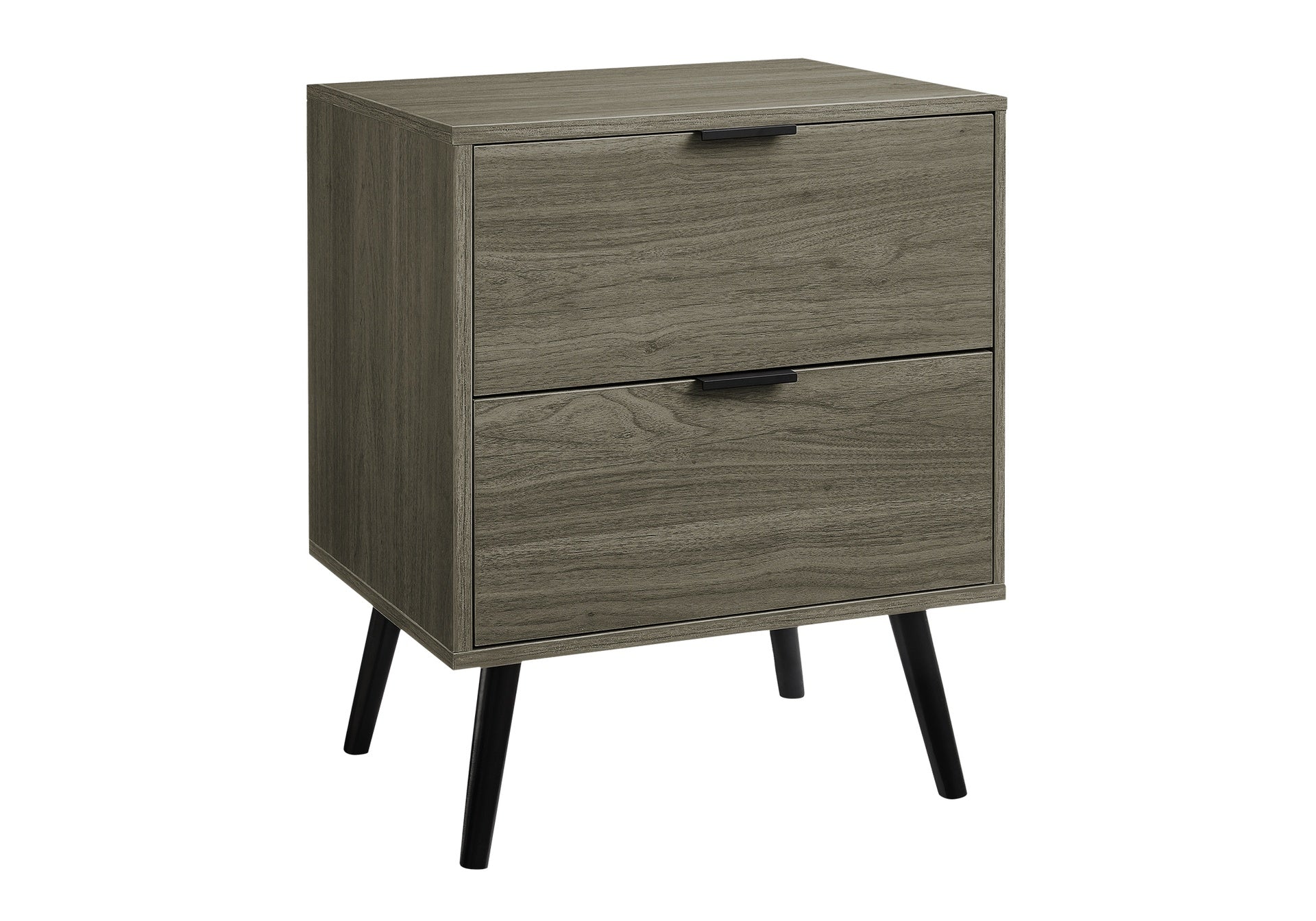 Accent Table, Bedroom, End, Living Room, Nightstand, Side Table, Storage Drawer, Grey Laminate, Modern, Contemporary