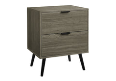 Accent Table, Bedroom, End, Living Room, Nightstand, Side Table, Storage Drawer, Grey Laminate, Modern, Contemporary