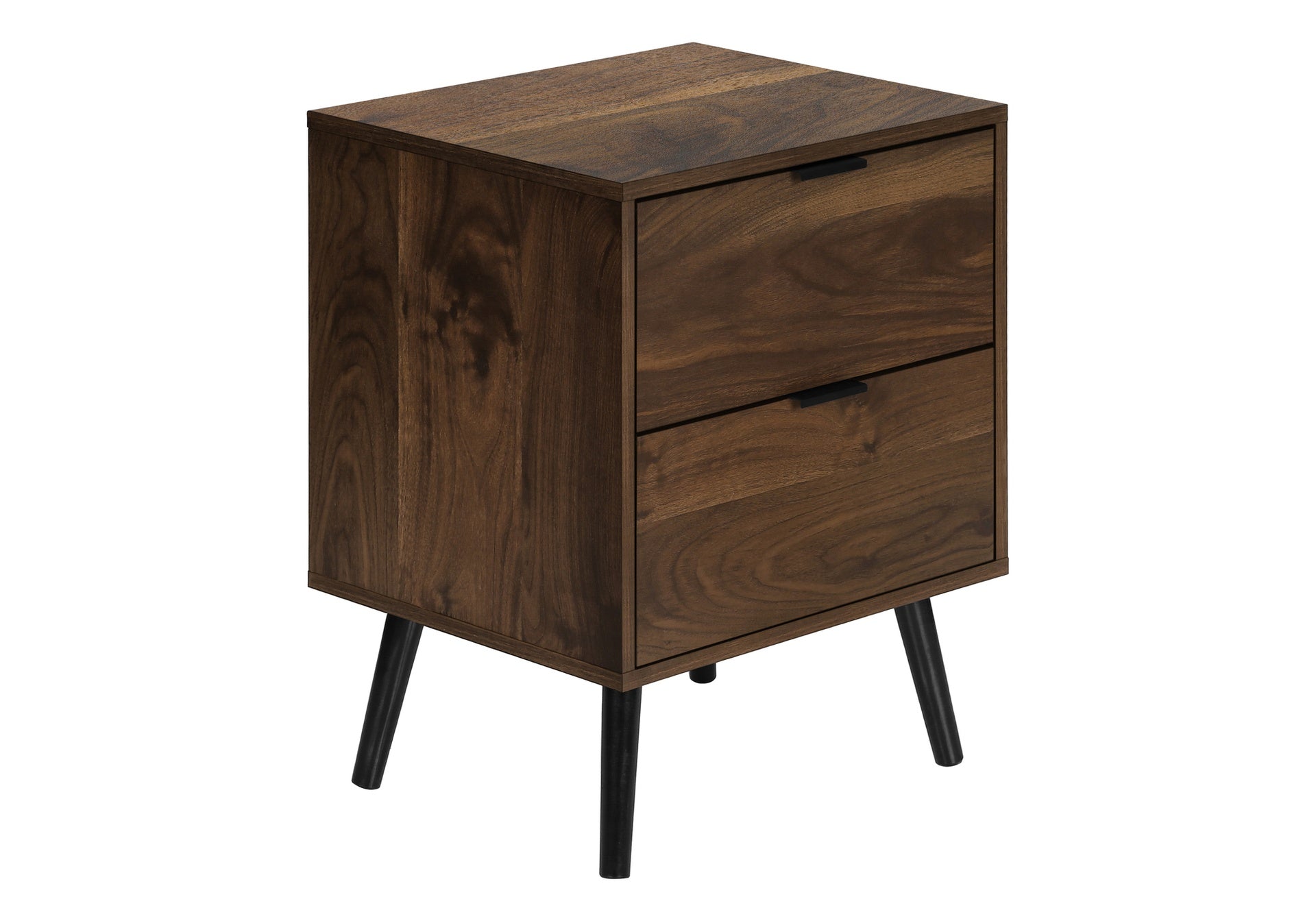 Accent Table, Bedroom, End, Living Room, Nightstand, Side Table, Storage Drawer, Walnut Laminate, Modern, Contemporary