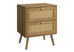 Accent Table, Side Table, End, Bedroom, Living Room, Nightstand, Storage Drawer, Walnut Laminate, Modern, Contemporary
