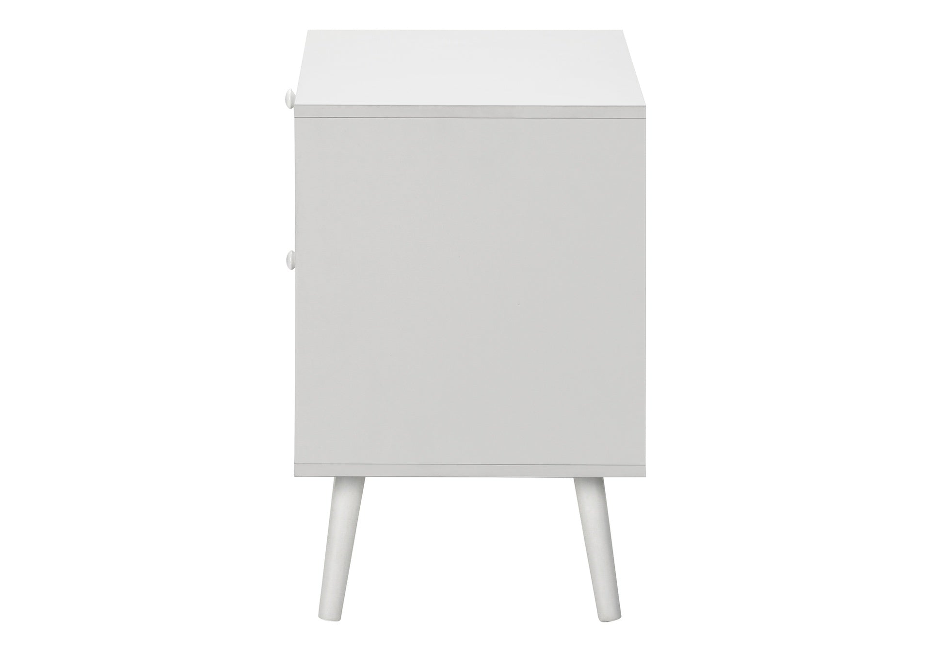 Accent Table, Side Table, End, Bedroom, Living Room, Nightstand, Storage Drawer, White Laminate, Modern, Contemporary