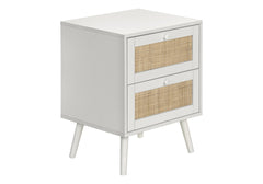 Accent Table, Side Table, End, Bedroom, Living Room, Nightstand, Storage Drawer, White Laminate, Modern, Contemporary