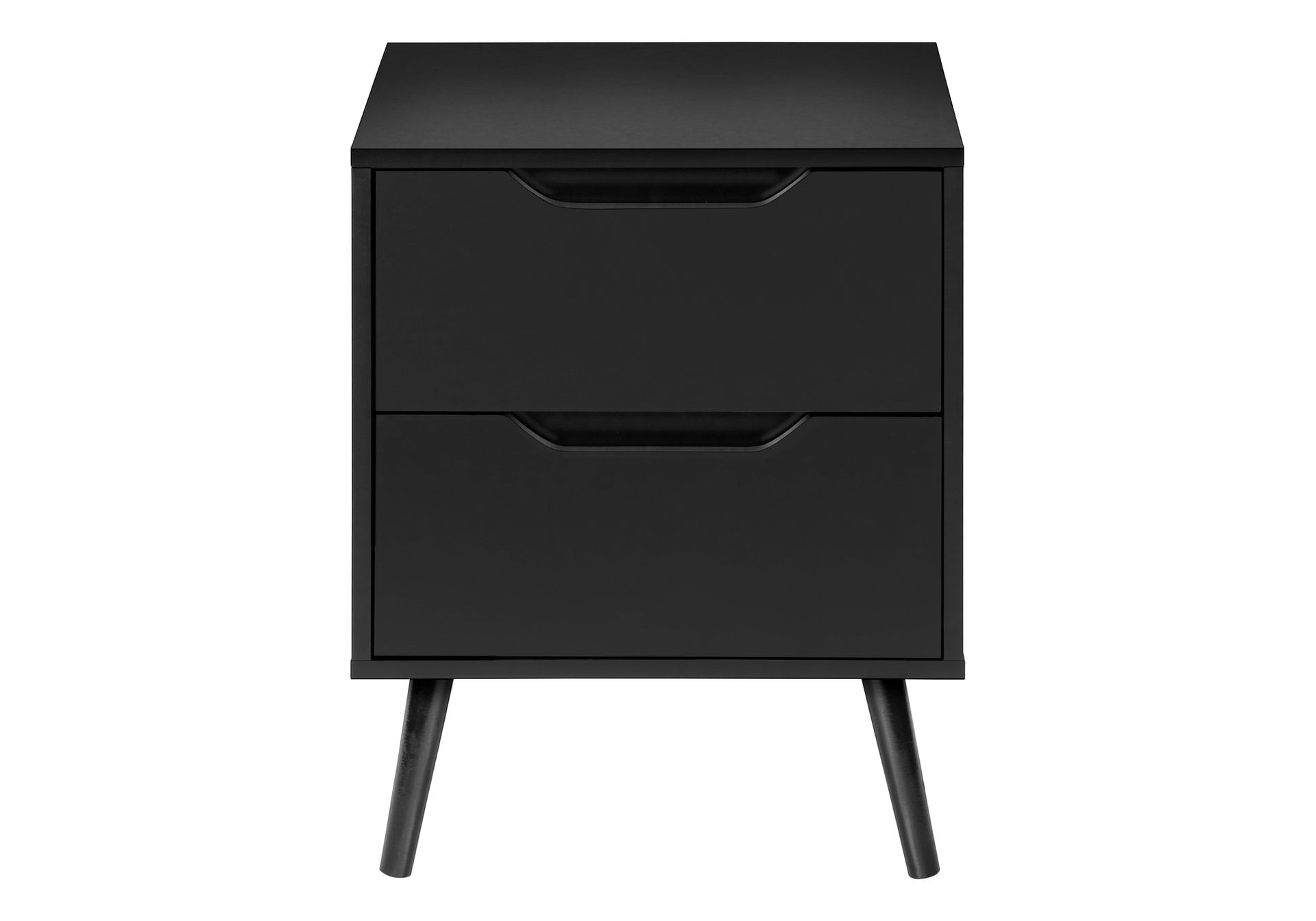 Accent Table, Side Table, End, Storage Drawer, Nightstand, Bedroom, Living Room, Black Laminate, Modern, Contemporary