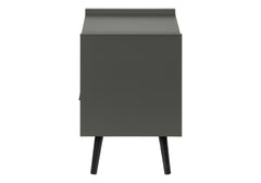Accent Table, Side Table, End, Storage Drawer, Nightstand, Bedroom, Living Room, Grey Laminate, Contemporary, Modern