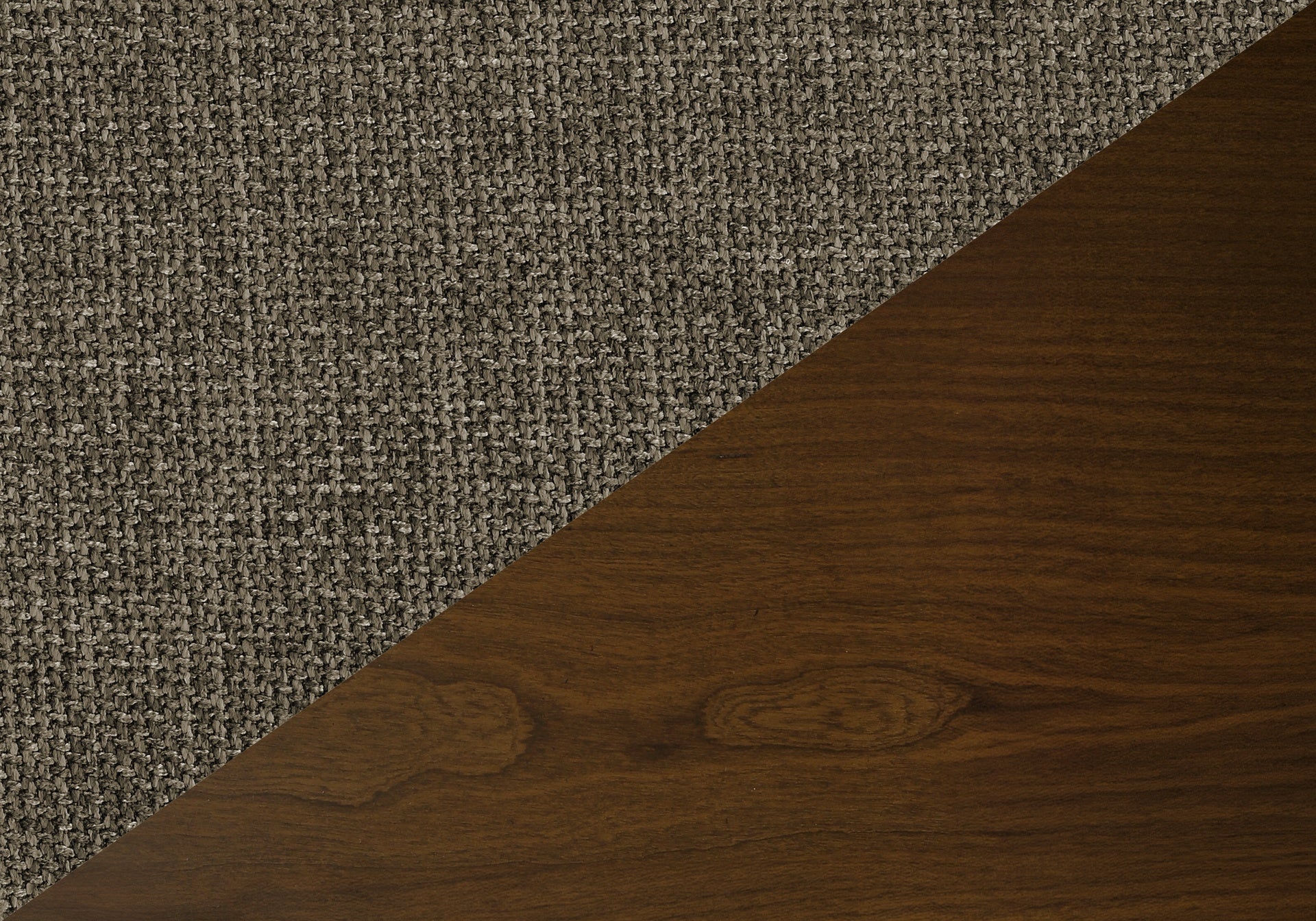 Dining Chair, 32" Height, Set Of 2, Side, Upholstered, Kitchen, Dining Room, Dark Walnut, Brown Fabric, Modern, Mid Century