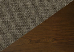 Dining Chair, 32" Height, Set Of 2, Side, Upholstered, Kitchen, Dining Room, Dark Walnut, Brown Fabric, Modern, Mid Century