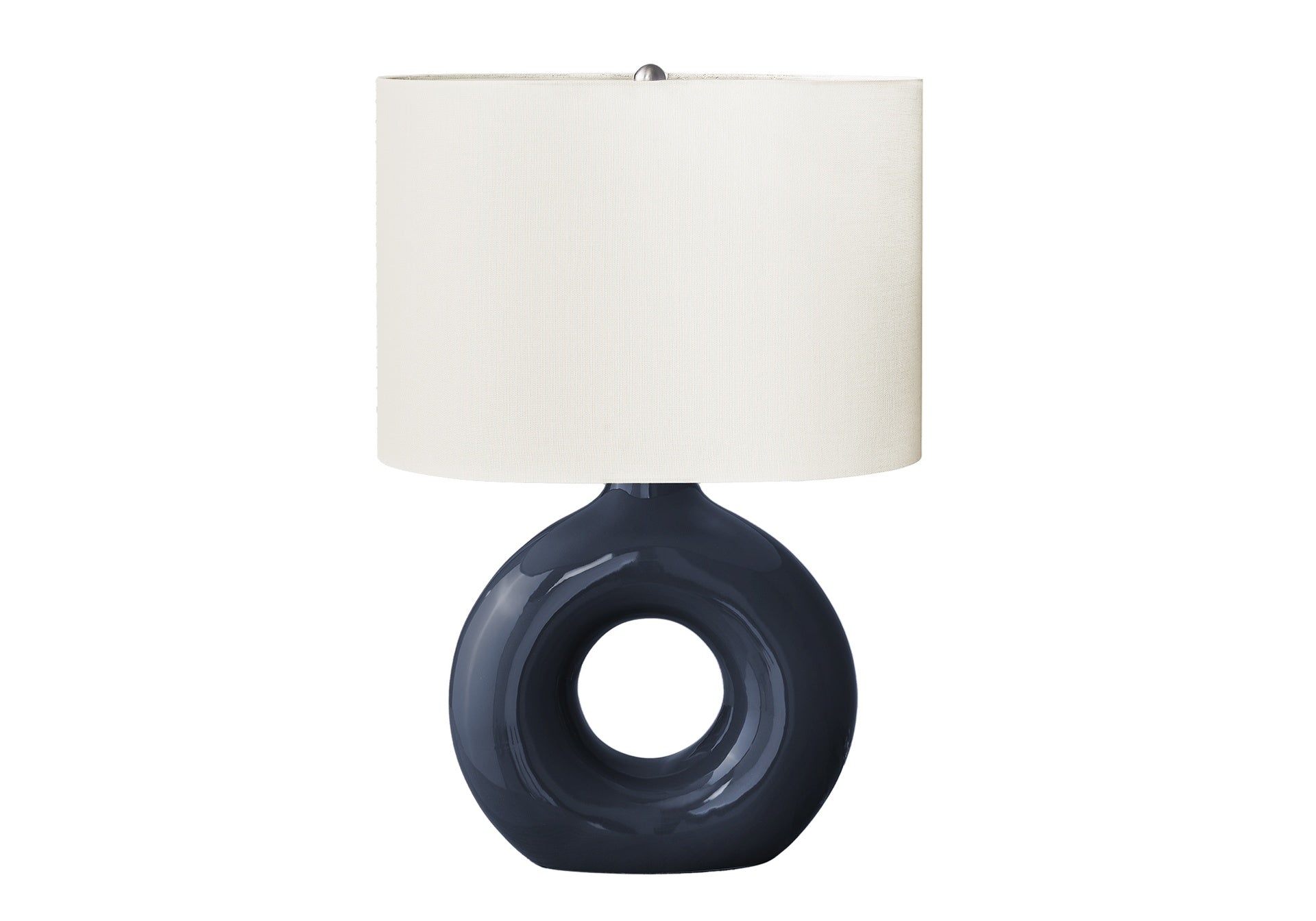 Lighting, 24"h, Table Lamp, Blue Ceramic, Ivory / Cream Shade, Contemporary, Modern