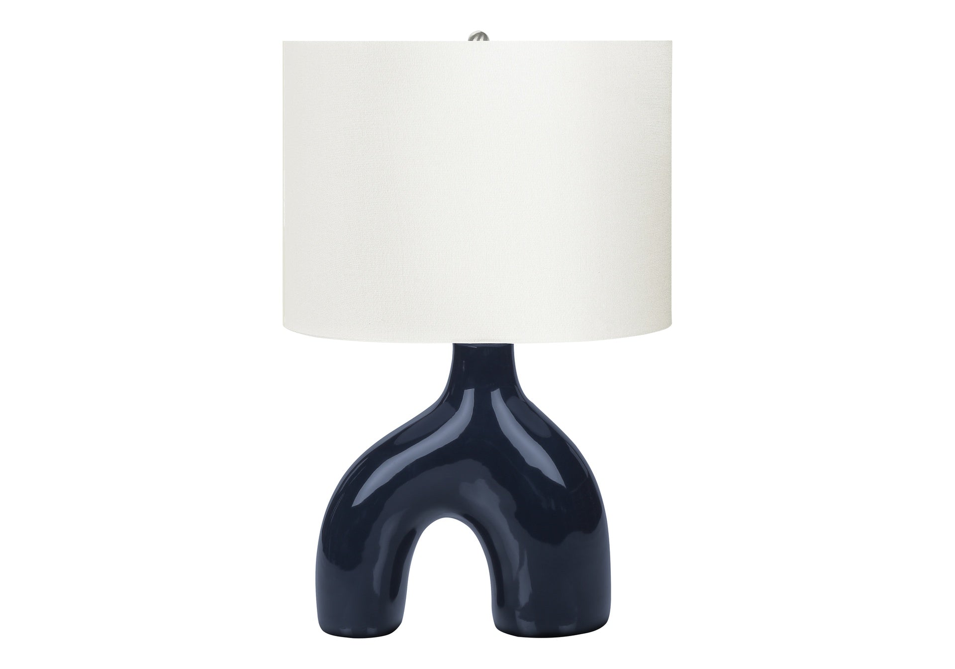 Lighting, 25"h, Table Lamp, Blue Ceramic, Ivory / Cream Shade, Contemporary, Modern