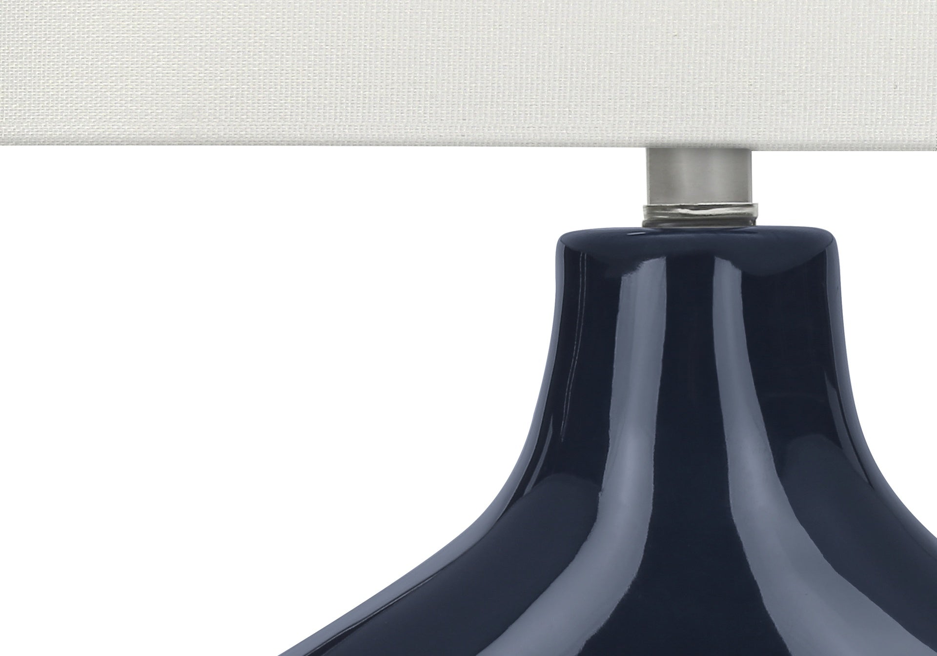 Lighting, 25"h, Table Lamp, Blue Ceramic, Ivory / Cream Shade, Contemporary, Modern