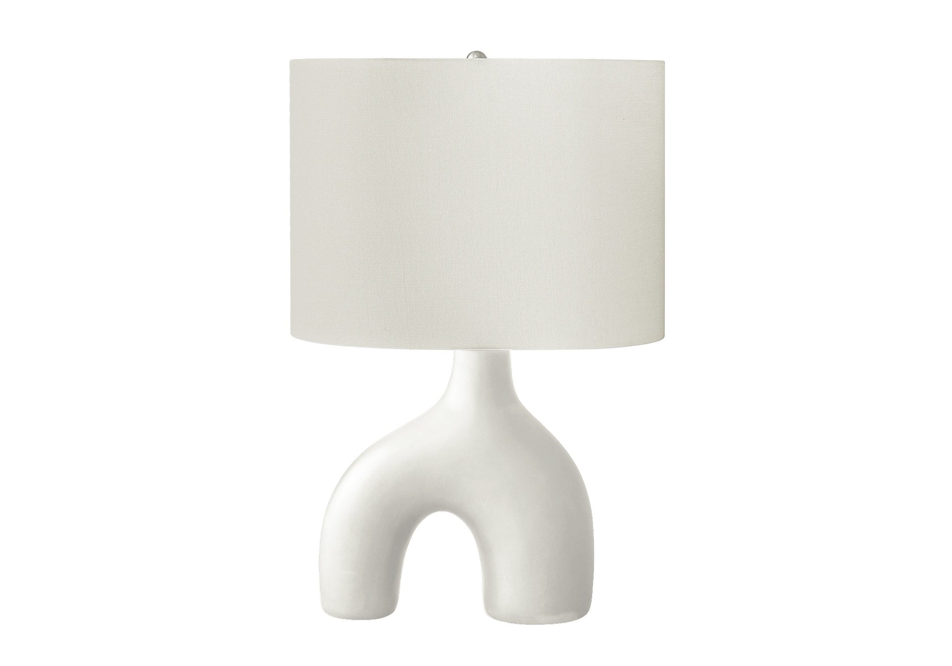 Lighting, 25"h, Table Lamp, White Ceramic, Ivory / Cream Shade, Contemporary, Modern
