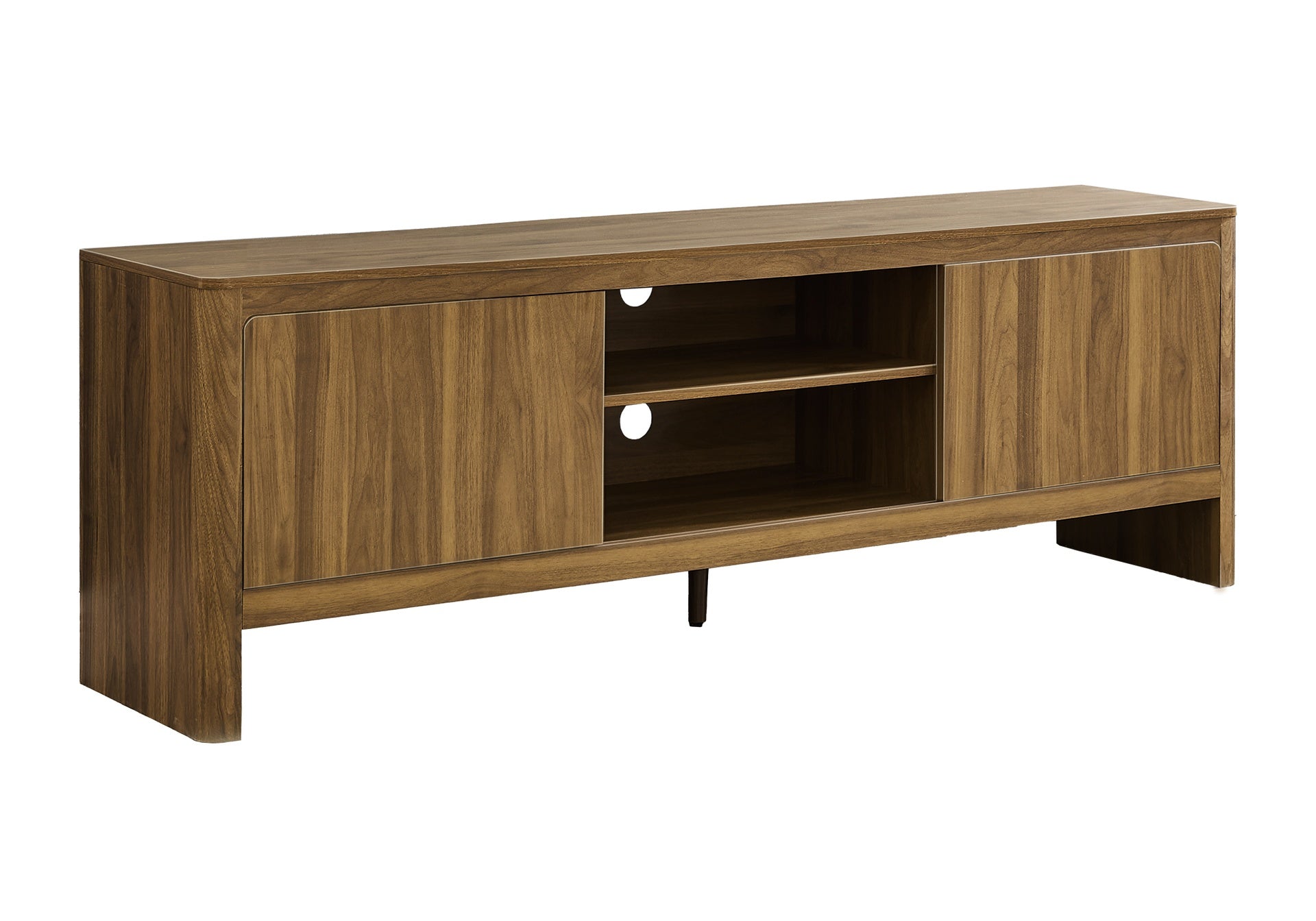 Tv Stand, 72 Inch, Console, Media Entertainment Center, Storage Cabinet, Living Room, Bedroom, Dark Walnut Laminate, Contemporary, Modern