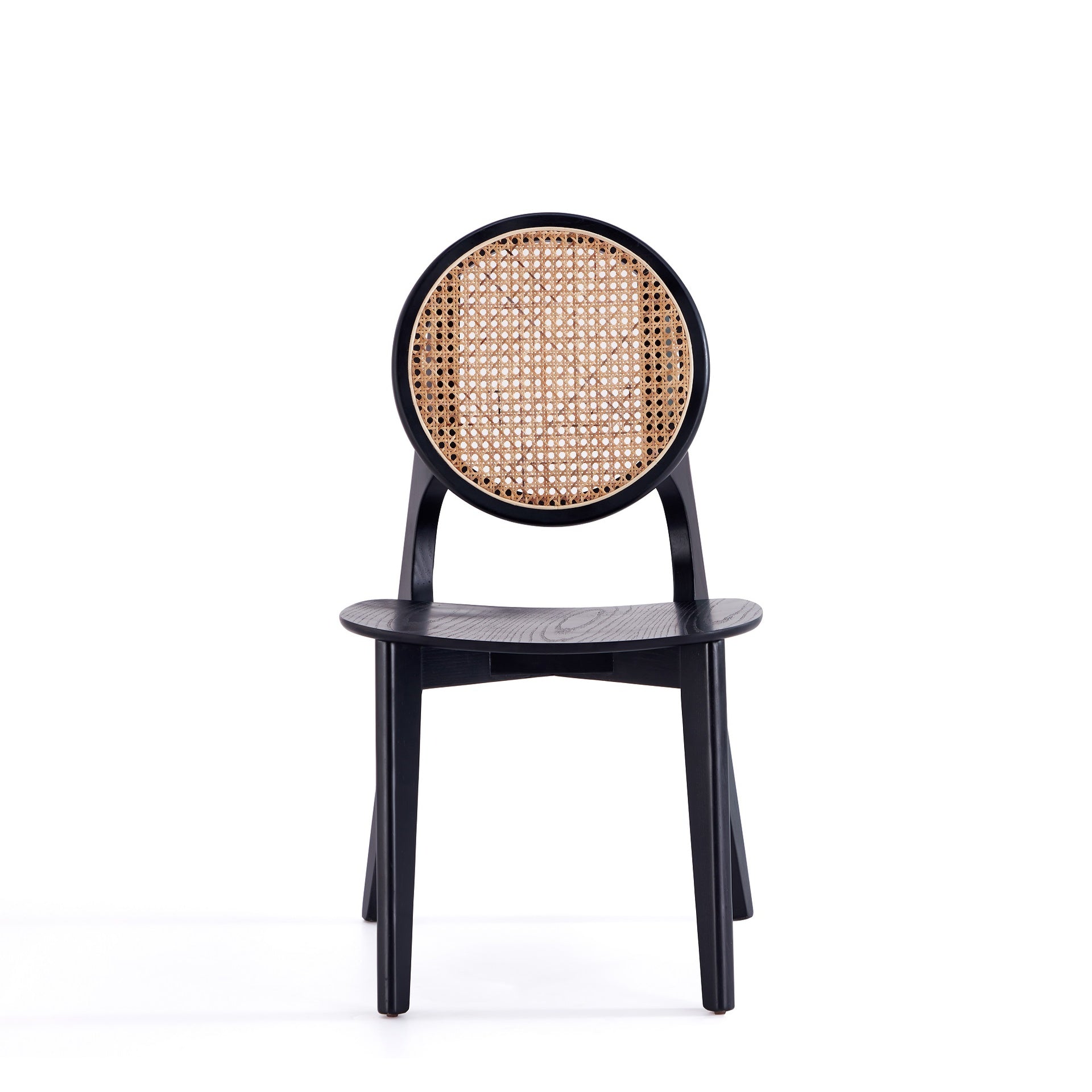 Dining Chair - Set of 2 in Black and Natural