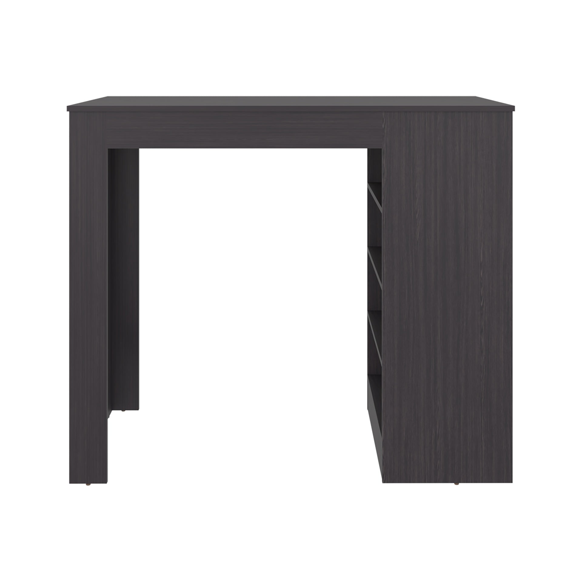 Kitchen Island, 4 Shelves, Black Wengue