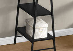 Computer Desk, Home Office, Laptop, Storage Shelves, 48"l, Work, Black Laminate, Black Metal, Contemporary, Modern