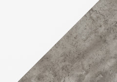Computer Desk, Home Office, Laptop, Left, Right Set-up, Storage Drawers, 60"l, Work, White And Grey Concrete Laminate, Grey Metal, Contemporary, Modern