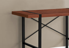 Computer Desk, Home Office, Laptop, 48"l, Work, Brown Laminate, Black Metal, Contemporary, Modern