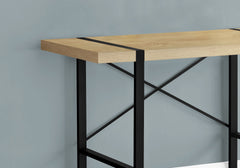 Computer Desk, Home Office, Laptop, 48"l, Work, Natural Laminate, Black Metal, Contemporary, Modern