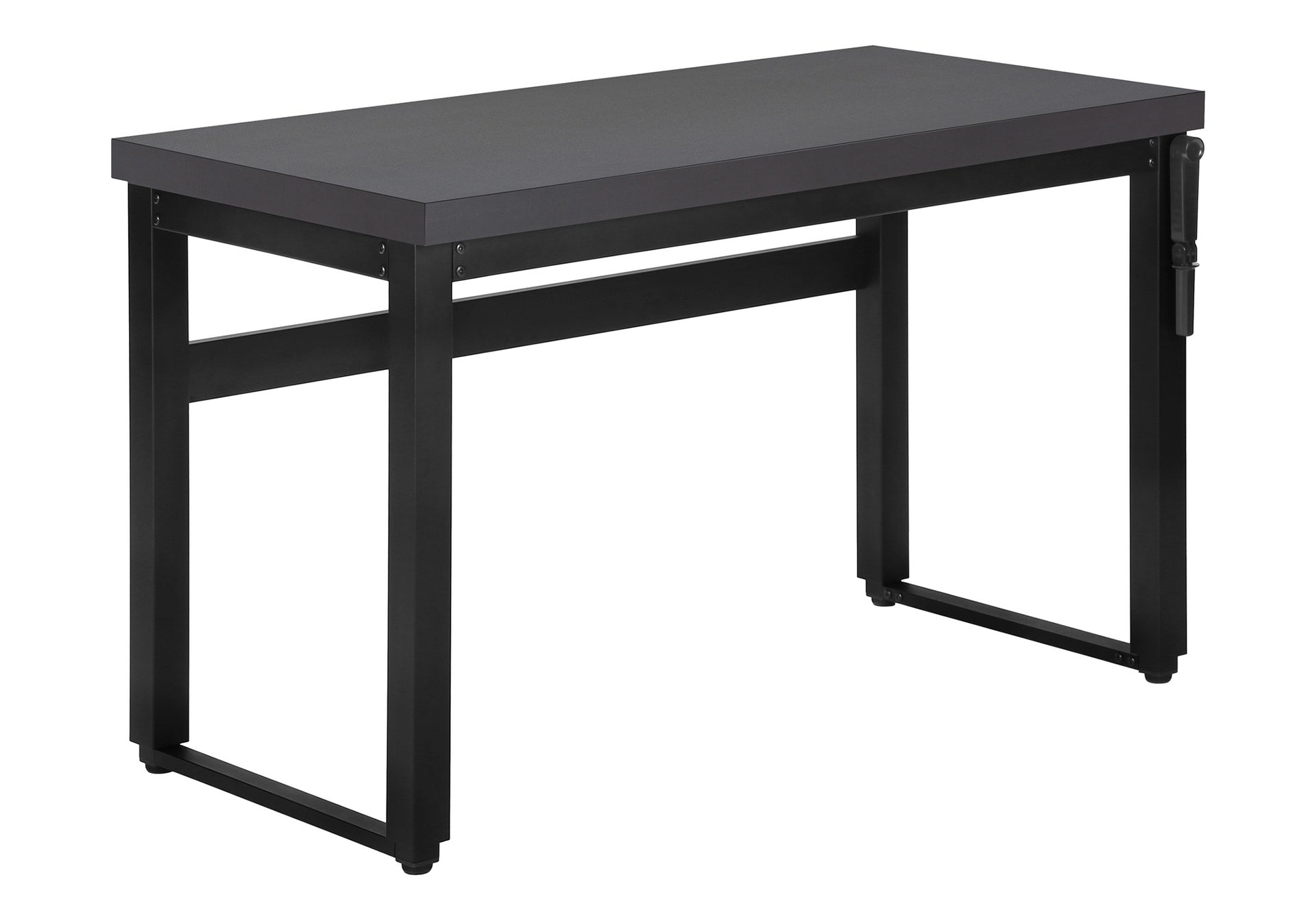 Computer Desk, Home Office, Standing, Adjustable, 48"l, Work, Laptop, Grey Laminate, Black Metal, Contemporary, Modern