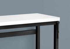 Computer Desk, Home Office, Standing, Adjustable, 48"l, Work, Laptop, White Laminate, Black Metal, Contemporary, Modern