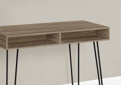 Computer Desk, Home Office, Laptop, Left, Right Set-up, Storage Drawers, 40"l, Work, Brown Laminate, Black Metal, Contemporary, Modern