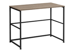 Computer Desk, Home Office, Laptop, Left, Right Set-up, Storage Drawers, 40"l, Work, Brown Laminate, Black Metal, Contemporary, Modern