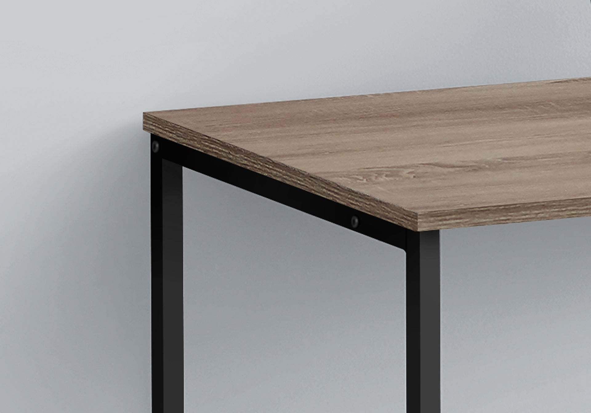 Computer Desk, Home Office, Laptop, Left, Right Set-up, Storage Drawers, 40"l, Work, Brown Laminate, Black Metal, Contemporary, Modern