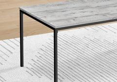 Table Set, 3pcs Set, Coffee, End, Black Metal, Grey Laminate, Contemporary, Modern