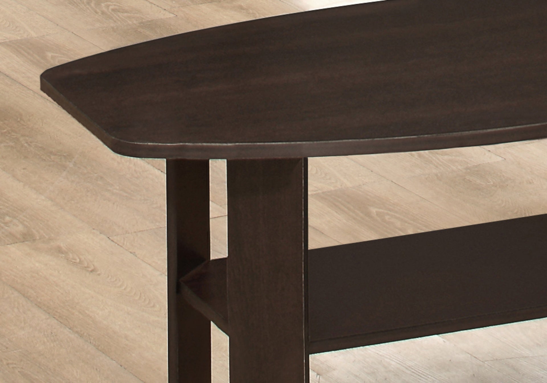 Table Set, 3pcs Set, Coffee, End, Side, Accent, Living Room, Brown Laminate, Transitional