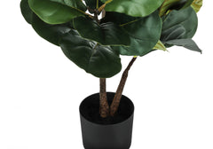 Artificial Plant, 49" Tall, Fiddle Tree, Indoor, Faux, Fake, Floor, Greenery, Potted, Real Touch, Decorative, Green Leaves, Black Pot