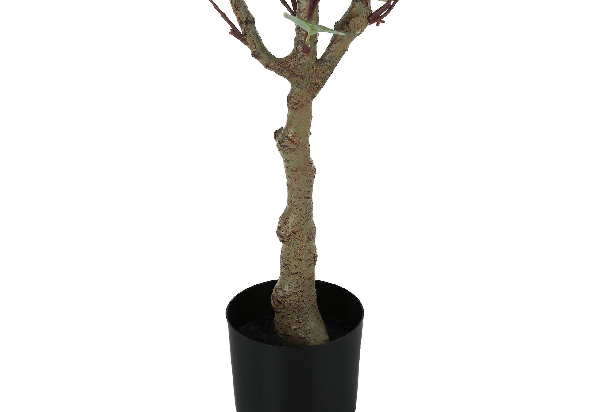 Artificial Plant, 46" Tall, Eucalyptus Tree, Indoor, Faux, Fake, Floor, Greenery, Potted, Decorative, Green Leaves, Black Pot