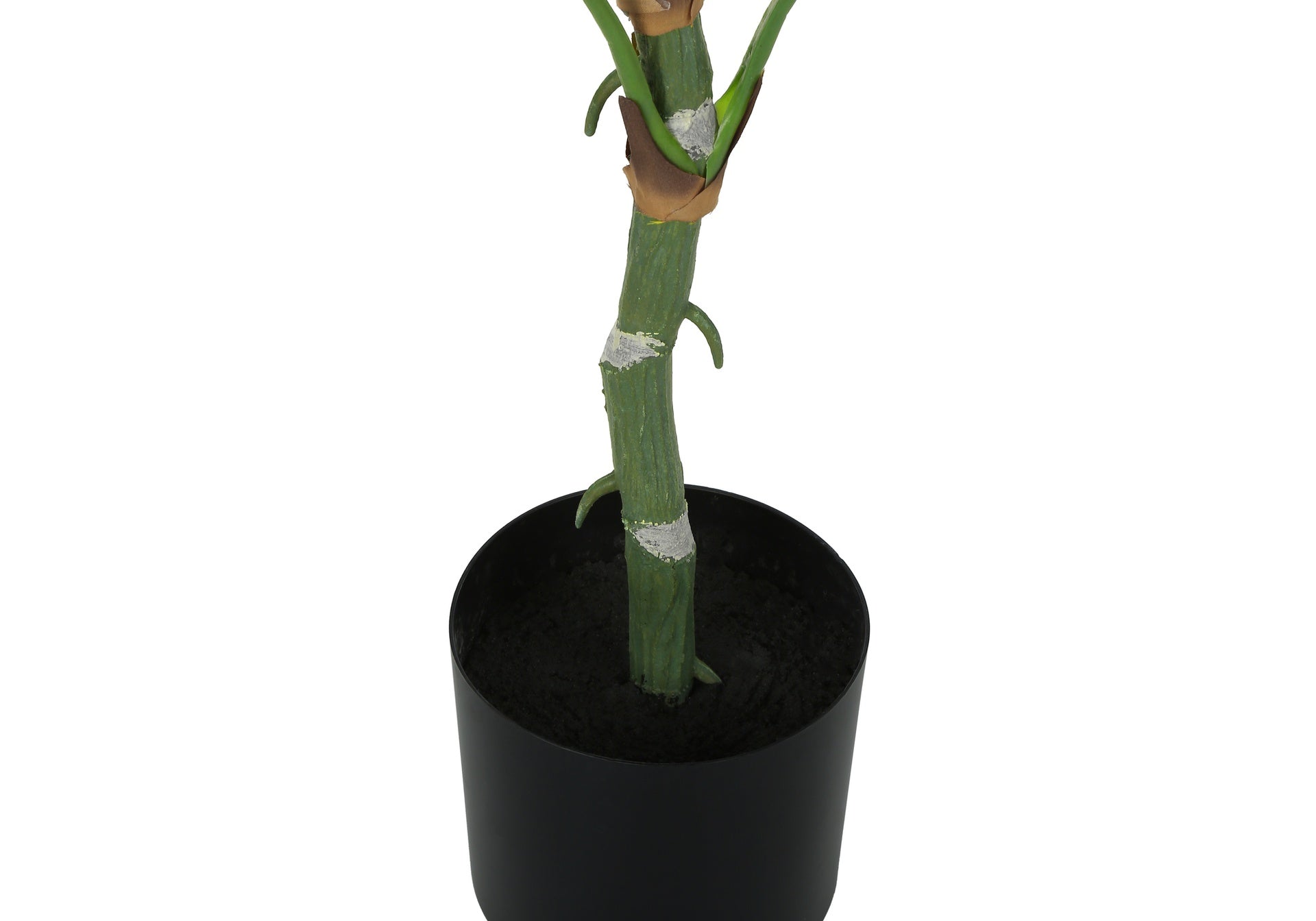 Artificial Plant, 54" Tall, Dieffenbachia Tree, Indoor, Faux, Fake, Floor, Greenery, Potted, Real Touch, Decorative, Green Leaves, Black Pot