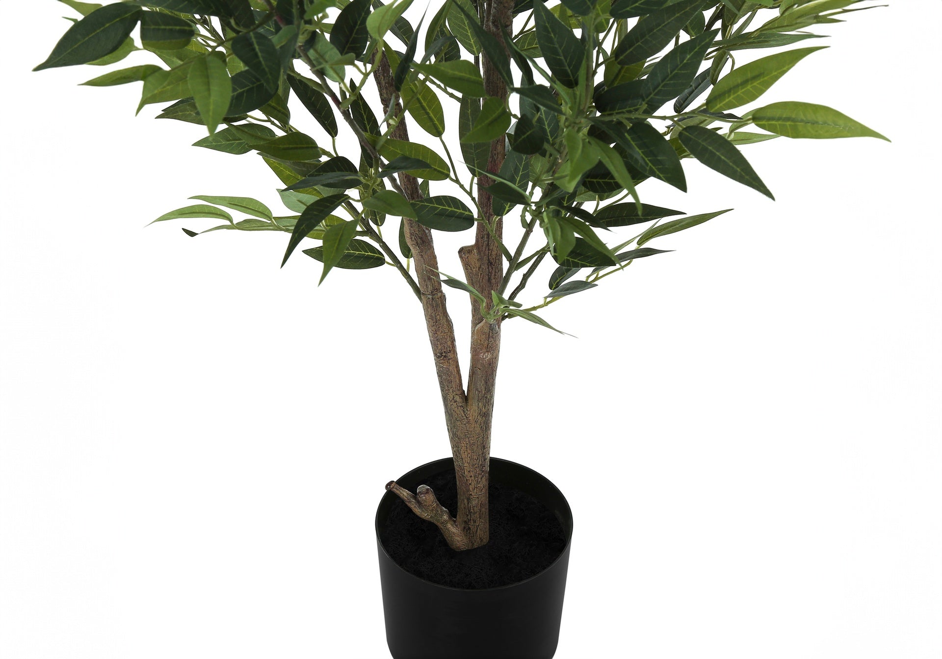 Artificial Plant, 47" Tall, Acacia Tree, Indoor, Faux, Fake, Floor, Greenery, Potted, Silk, Decorative, Green Leaves, Black Pot