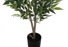 Artificial Plant, 47" Tall, Acacia Tree, Indoor, Faux, Fake, Floor, Greenery, Potted, Silk, Decorative, Green Leaves, Black Pot