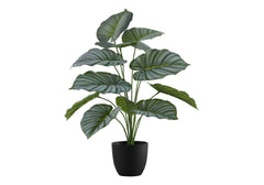 Artificial Plant, 24" Tall, Calathea, Indoor, Faux, Fake, Table, Greenery, Potted, Real Touch, Decorative, Green Leaves, Black Pot