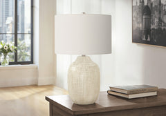 Lighting, 26"h, Table Lamp, Cream Ceramic, Ivory / Cream Shade, Contemporary