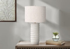Lighting, 28"h, Table Lamp, Cream Resin, Ivory / Cream Shade, Transitional