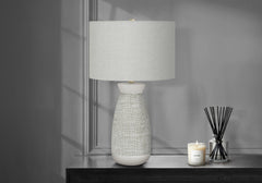 Lighting, 27"h, Table Lamp, Grey Ceramic, Grey Shade, Contemporary
